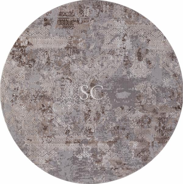 Ковер Armina 03851 grey/brown круг
