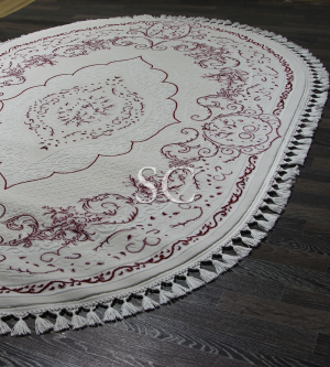 Ковер Hunkar 7857 fuchsia/white овал